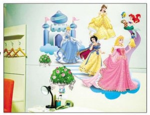 Disney Prinzessin Dekor fürs Kinderzimmer Wandtattoo/Wandsticker 70cm x 50cm aus Deutschland