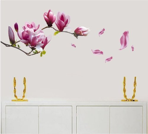 Wandtattoo Magnolie Blumen Magnolia Wandaufkleber Wand Stickers Wohnzimmer DE