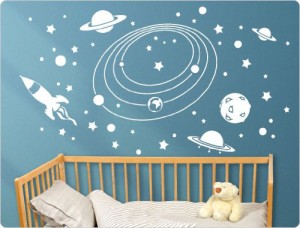 Wandtattoo Weltall Kinderzimmer